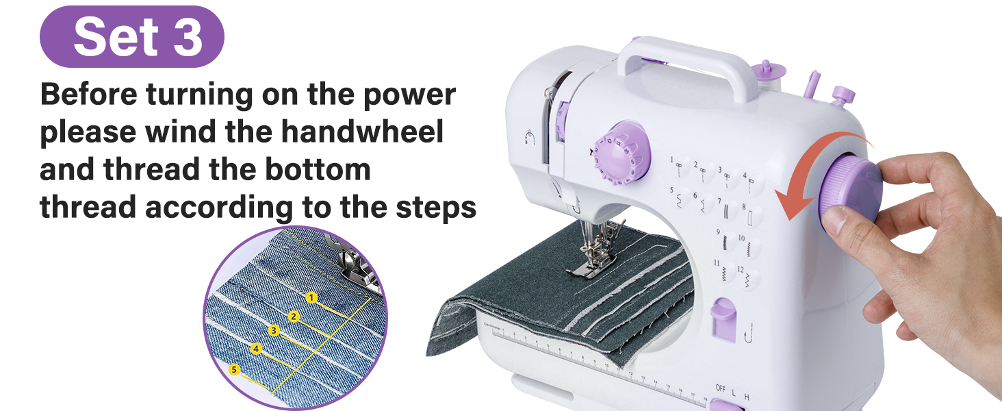 Sewing Machine with Extension Table, Mini Sewings Machines Portable Electric Sewing Machine