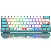 Womier 60% Percent Keyboard, WK61 Mechanical RGB Wired Gaming Keyboard, Hot-Swappable Keyboard wi...