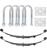 shliyitx Single Trailer Leaf Spring 4 Leaf Double Eye 1750 lbs Cap for 3500 lbs Axle Suspension &amp;...