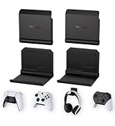 PlayVital 4 Pack FOLD Controller Holder Wall Mount for PS5 PS4 Xbox Switch Pro Headset, Universal...