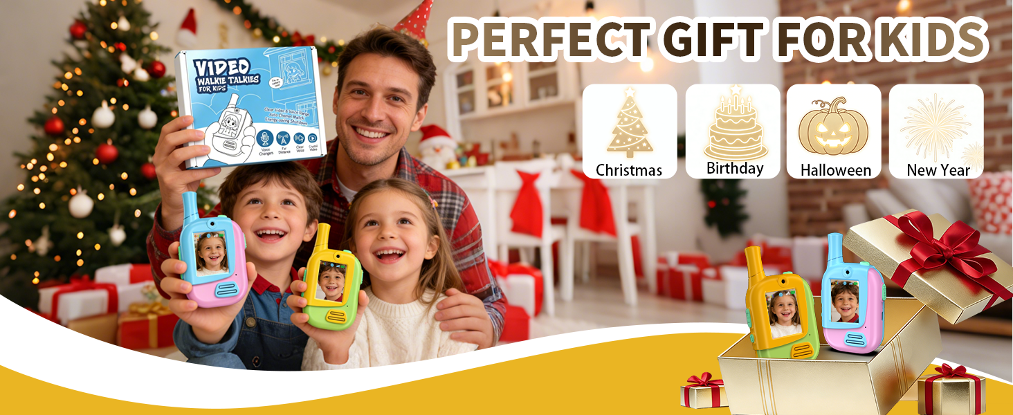 3 4 5 6 year old boy birthday gift kids video walkie talkies rechargeable