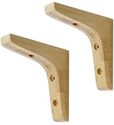 Antrader 2PCS Wooden Shelf Brackets,Solid Wall Mount Wood Shelf Bracket,Wood Triangle Bracket,L S...