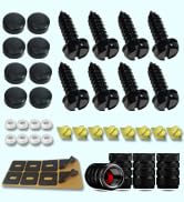 Aootf Black License Plate Screws- Stainless Steel Rustproof Car Tag Frame Screws Fasteners Bulk, ...