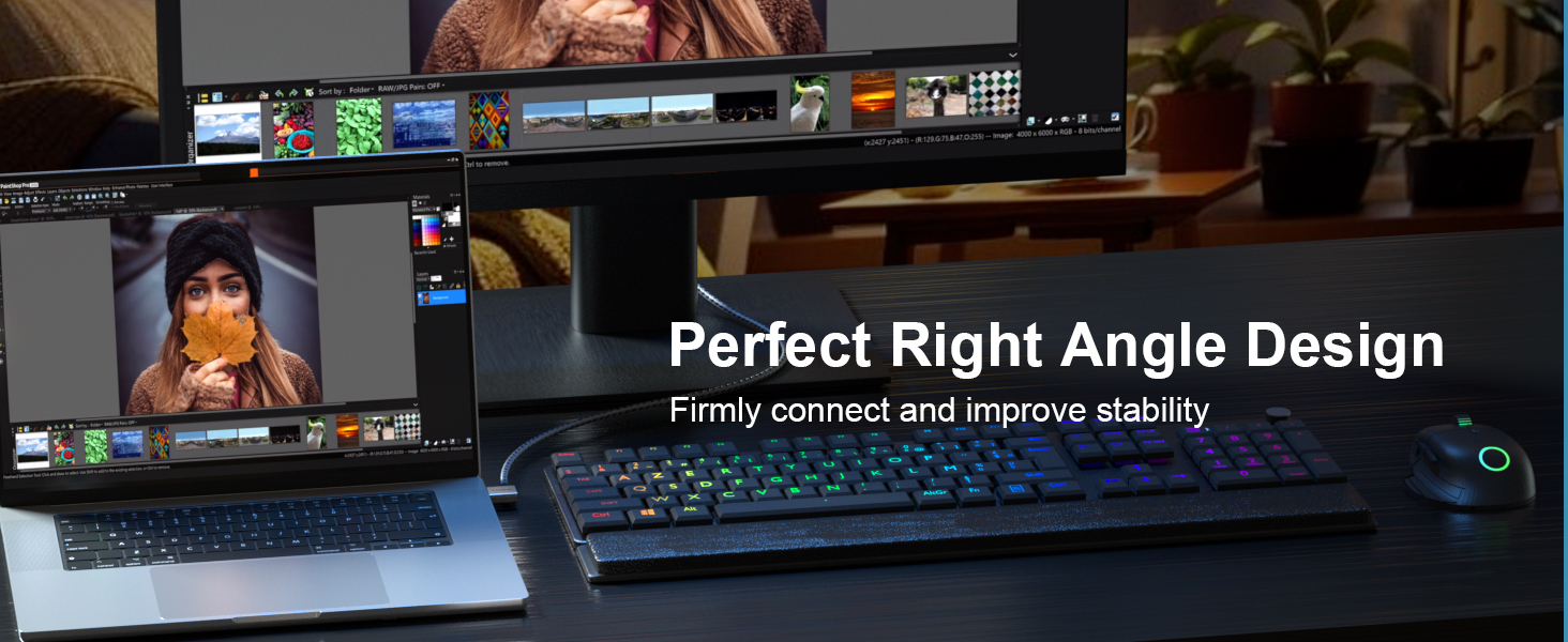 90 degree HDMI 2.1 cable