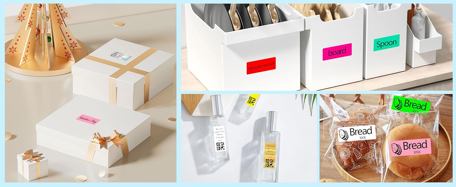  Self-Adhesive Labels White 0.55'' x 1.57'' (14mm X 40mm) 640 Labels thermal label printer