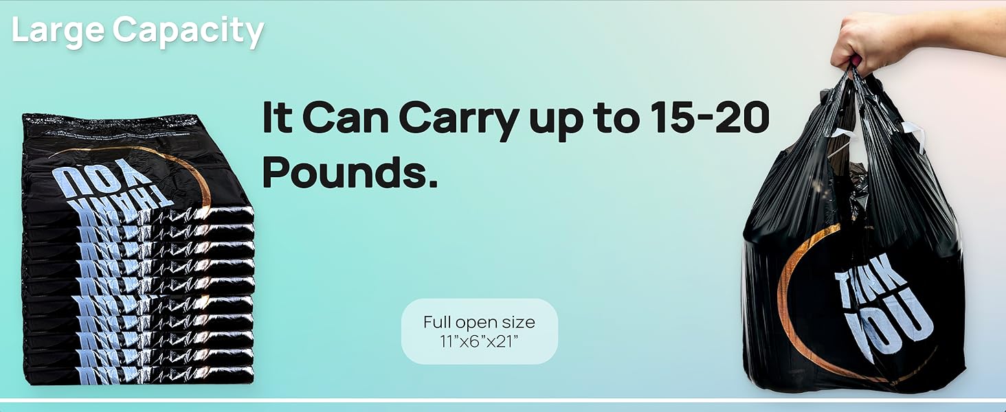 thank you bags bulk plastic shopping carry out grocery store checkout to go white hdpe