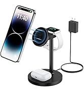 FutureCharger 3 in 1 Wireless Charging Station Magnetic Wireless Charger Stand with Adjustable Ch...