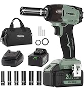 20V Cordless Impact Wrench High Torque Max 260Ft-lbs(350N.m) Portable Impact Driver 1/2 inch Brus...