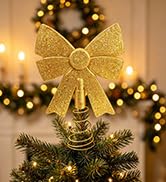 Bow Christmas Tree Top Decoration