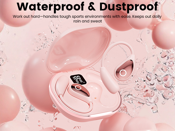 Bluetooth Headphones with Clear Calls,50H Playtime,Waterproof Over Ear Buds