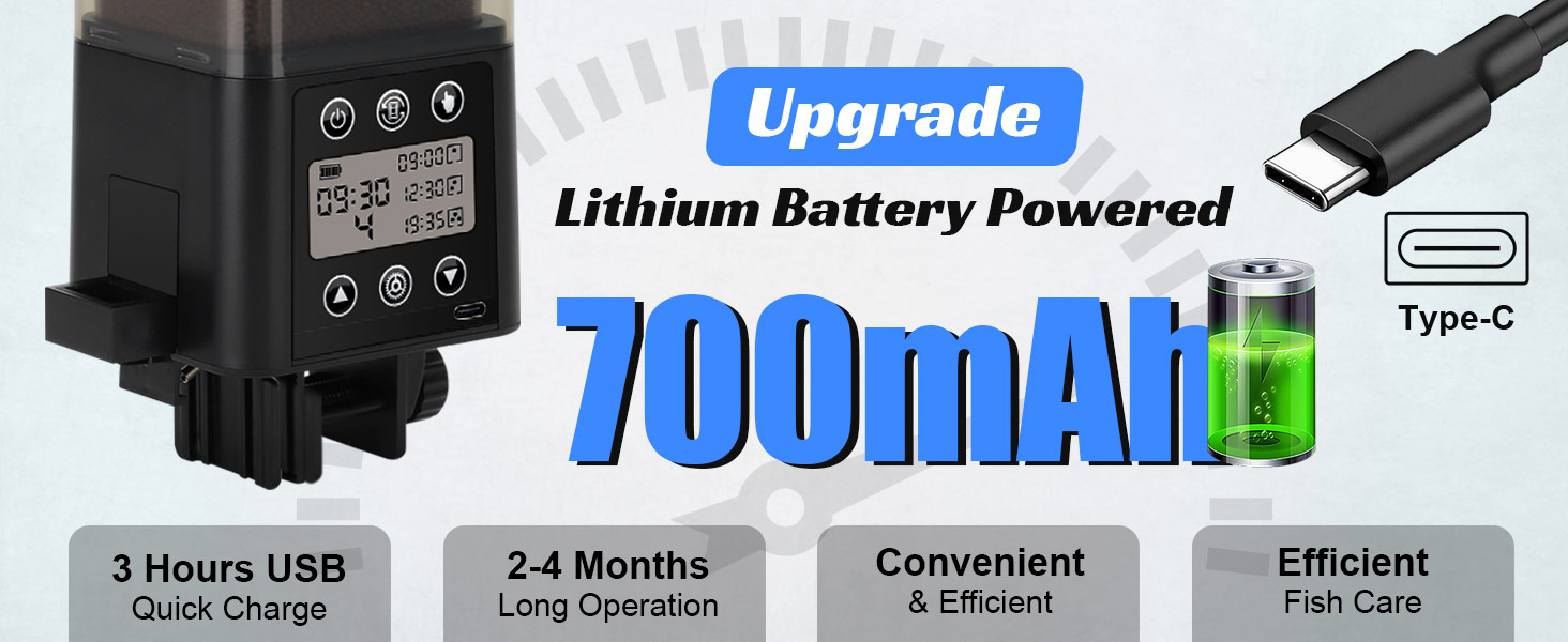 Large Capacity Vacation Timer Fish Feeder