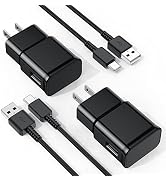for Samsung Galaxy S10/S9/S8 2Pack Adaptive Android Phone Charger with USB Type C Fast Charging C...