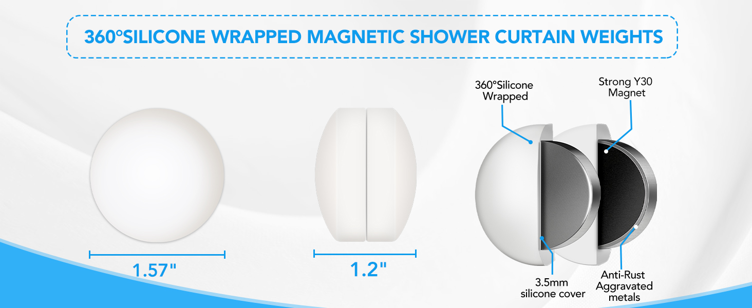 magnetic shower curtain weights