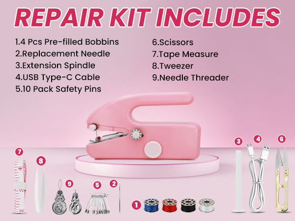 mini electric sewing machine maquina de coser portátil portable sewing machine hand held sewer
