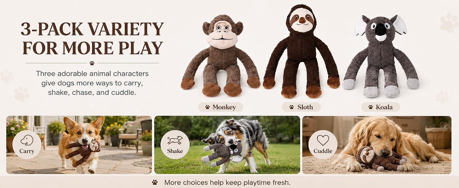 plush squeaky dog toys