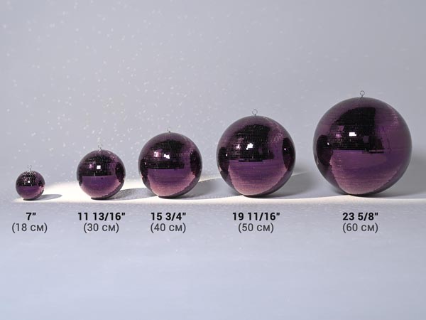 Large Purple Disco Ball 5 Set