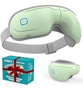 CUZRICH Eye Massager with Heat and Compression - Avocado Green Heated Eye Mask with Vibration, Bl...
