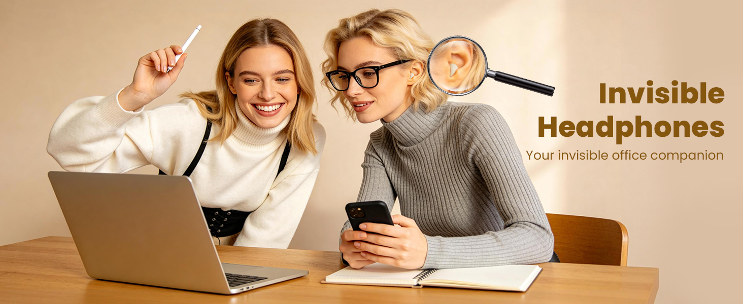 Discreet Hidden Earbuds Headphones for Work