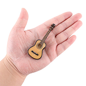 miniature guitar model mini wooden guitar instrument model musical ornaments wooden decor