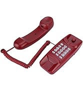 ASHATA Wall Mount Landline Telephone,Corded Telephone Wall Desk Compact Telephone, Landline Telep...