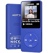 AGPTEK A02 MP3 Player with Bluetooth 5.3, 1.8 inch Screen Portable Music Player with Speaker, FM ...
