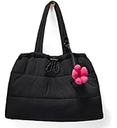 OYLOLA Tote Bag for Women Puffer Tote Bag Quilted Nurse Bag Cute Tote Handbag for Work School Tavel