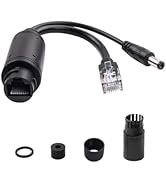 TIENFOKOTA PoE Splitter Active 48V to 12V Waterproof Power Over Ethernet Splitter with 5.5x2.1mm ...