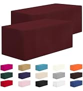 CXPSINC 2 Pack Fitted Table Clothes-48 x 24 Inch Rectangle Tablecloths for 4 Foot Tables, Washabl...