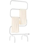 Tangkula Electric Towel Warmer, S-Shaped Heated Towel Rack with Built-in Switch, Constant Tempera...