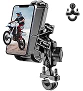 ROCKBROS Motorcycle Phone Mount Aluminum Alloy Bike Phone Mount Holder with Vibration Dampener, C...