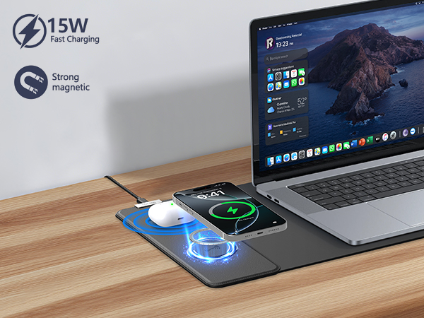 wireless charging mouse pad
