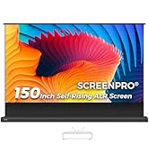 SCREENPRO 150 inch Non-Tensioned Floor Rising Projector Screen, Motorized Pull Up ALR Projector S...