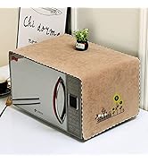 YUZHANGHE Microwave Oven Cover Dust Oil Proof Cotton Linen Waterproof Fabric Cloth Machine Protec...