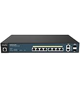 EnGenius 8-Port Gigabit 802.3at/af PoE+ Full Power Layer 2 Managed Ethernet Switch, 2 SFP & 2 Upl...