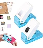 2 Pcs Stamp Punch, Rectangular Postage Shape Paper Punch, Square Hole Stamps Craft Puncher for Pa...