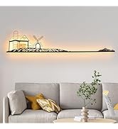 Qcyuui Dimmable LED Wall Lights Wall Sconce with Remote Control 47.2inch Wall Lamp Black Led Wall...