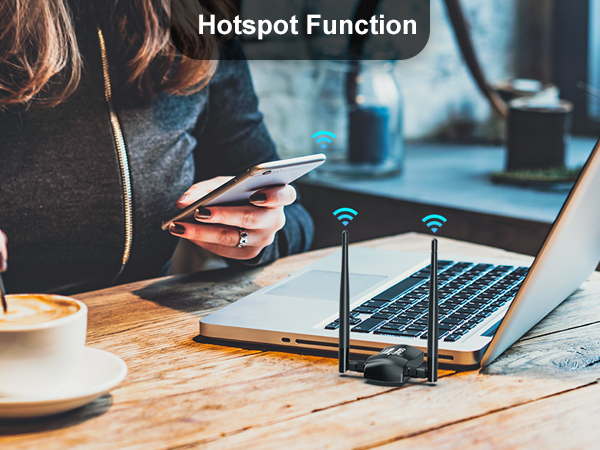 Tri-Band WiFi 6E Adapter for Desktop PC: USB 3.0 Axe 5400 Wireless Network Receiver/Dongle