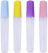 4Pcs Plastic Needle Storage Tubes, Clear Sewing Container for Embroidery and Knitting