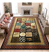 Tepook Modern 6x9 Area Rugs for Living Room, Geometric Patchwork Washable Rugs for Bedroom, Indoo...