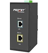 Procet Gigabit PoE Injector Din Rail, Industrial PoE Adapter with Wide Temp -40°F to 149°F, 6KV S...