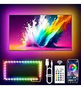 KANTUTOE TV LED Lights, 13.1ft LED Lights for 43-60in TV, RGB TV LED Backlight Behind with Music ...