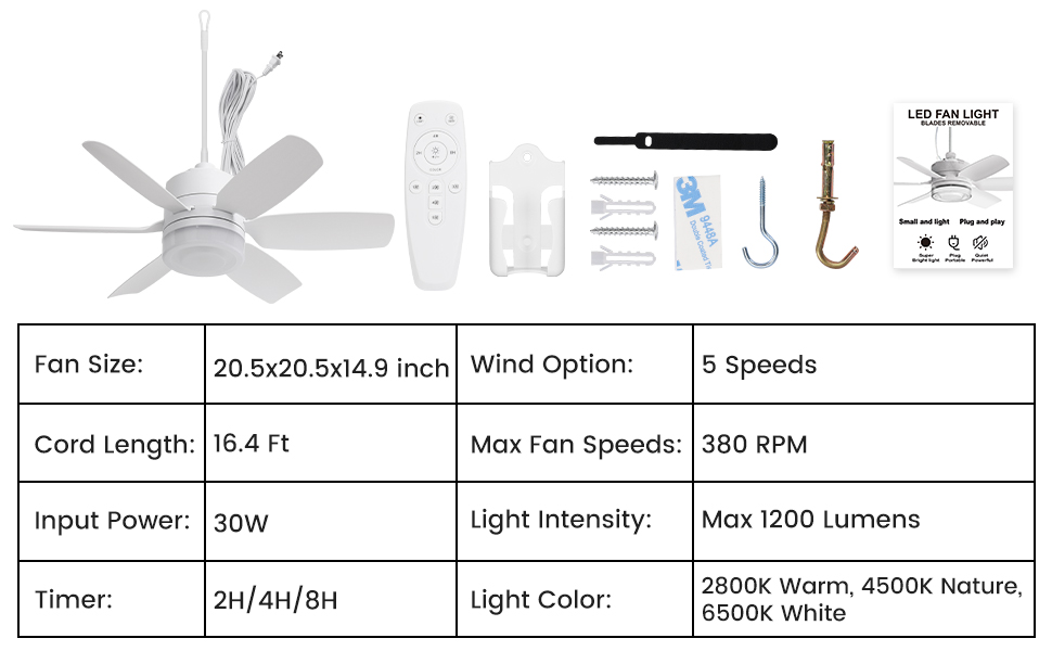 White corded fan