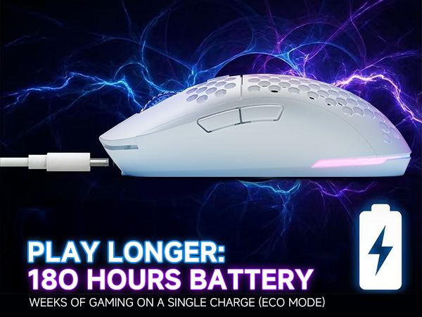 PLAY LONGER: 18O HOURS BATTERY