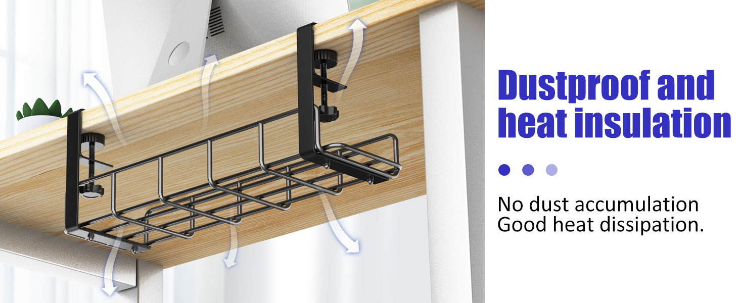 under desk cable tray