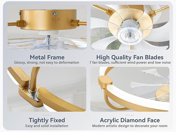 flush mount ceiling fan with lights