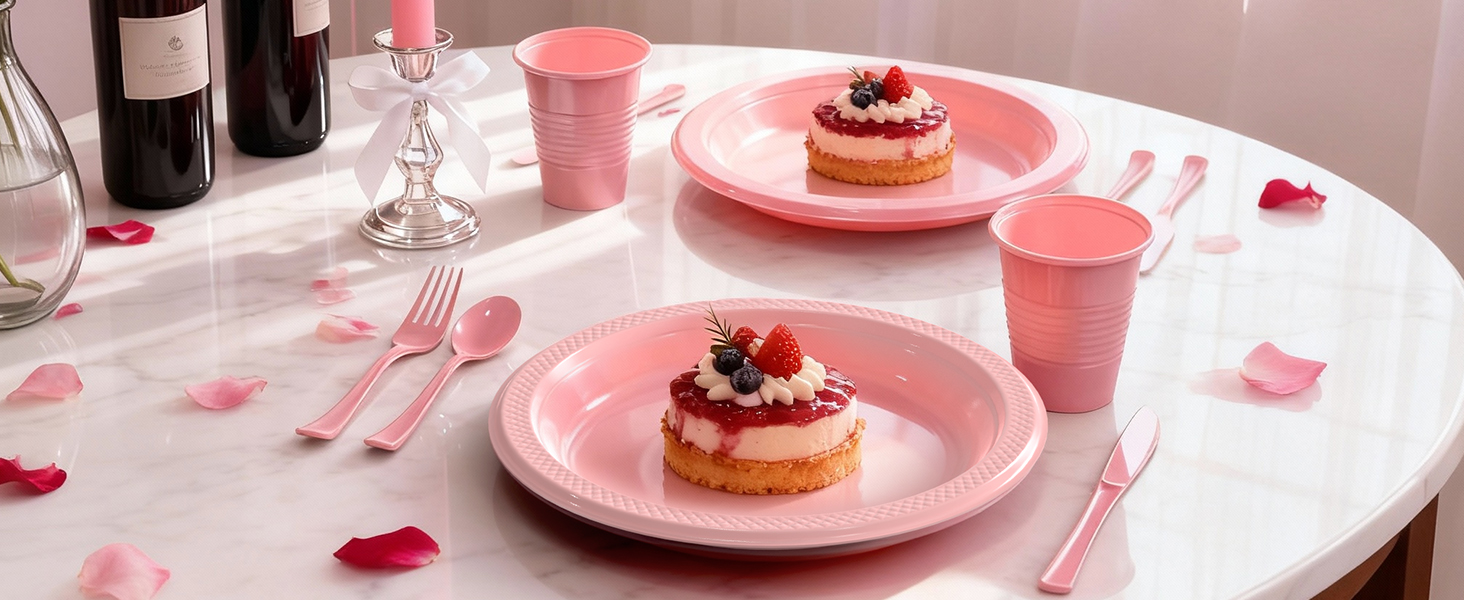pink plates