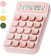 M&amp;G Desk Calculator with Mechanical Buttons, 12 Digit Large LCD Display, Big Button Calculator fo...