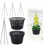 WHXGG 4 Packs Orchid Hanging Planter with Hangers 8.3 Diameter Orchid Hanging Planter with Hanger...