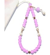 BoudlesCham Phone Charms Strap - Purple Phone Charm for Women &amp; Girls, Stylish Beaded Phone Wrist...