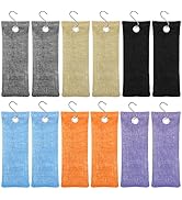 Charcoal Air Purifying Bags 12 Pack×100g Bamboo Charcoal Bags Odor Absorber, for Car Air Freshene...